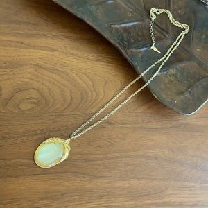 Chloe + Isabel long gold necklace with pendant